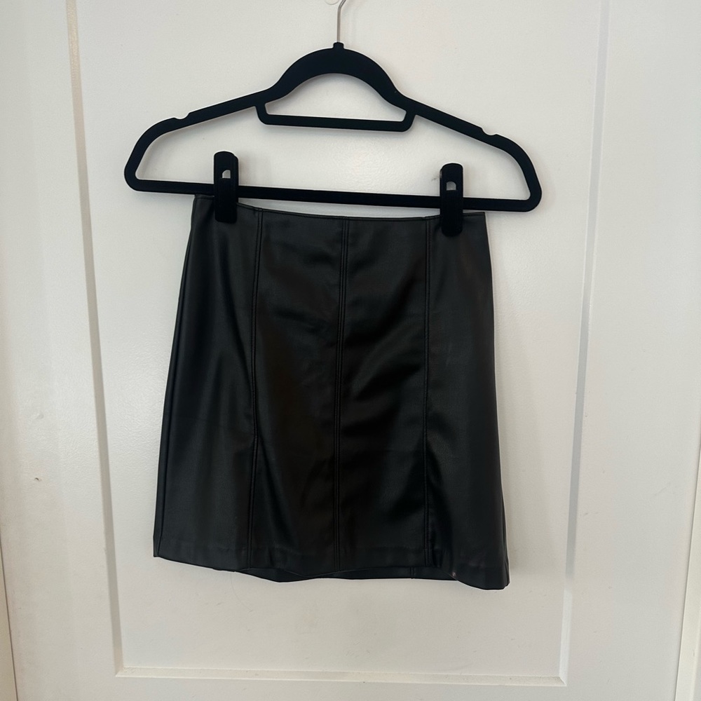 Abercrombie vegan leather skirt